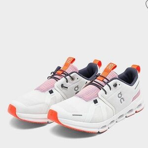 GIRLS' BIG KIDS' ON CLOUD SKY STRETCH LACE RUNNING SHOES White/Mauve size4.5Y